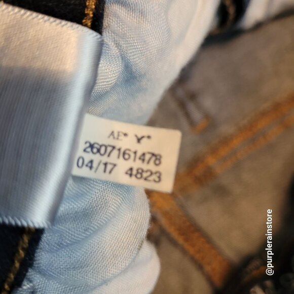 American Eagle Jeans 8 Shortie Cut Off Super Hi Rise Super Stretch Dark Wash - Picture 6 of 12